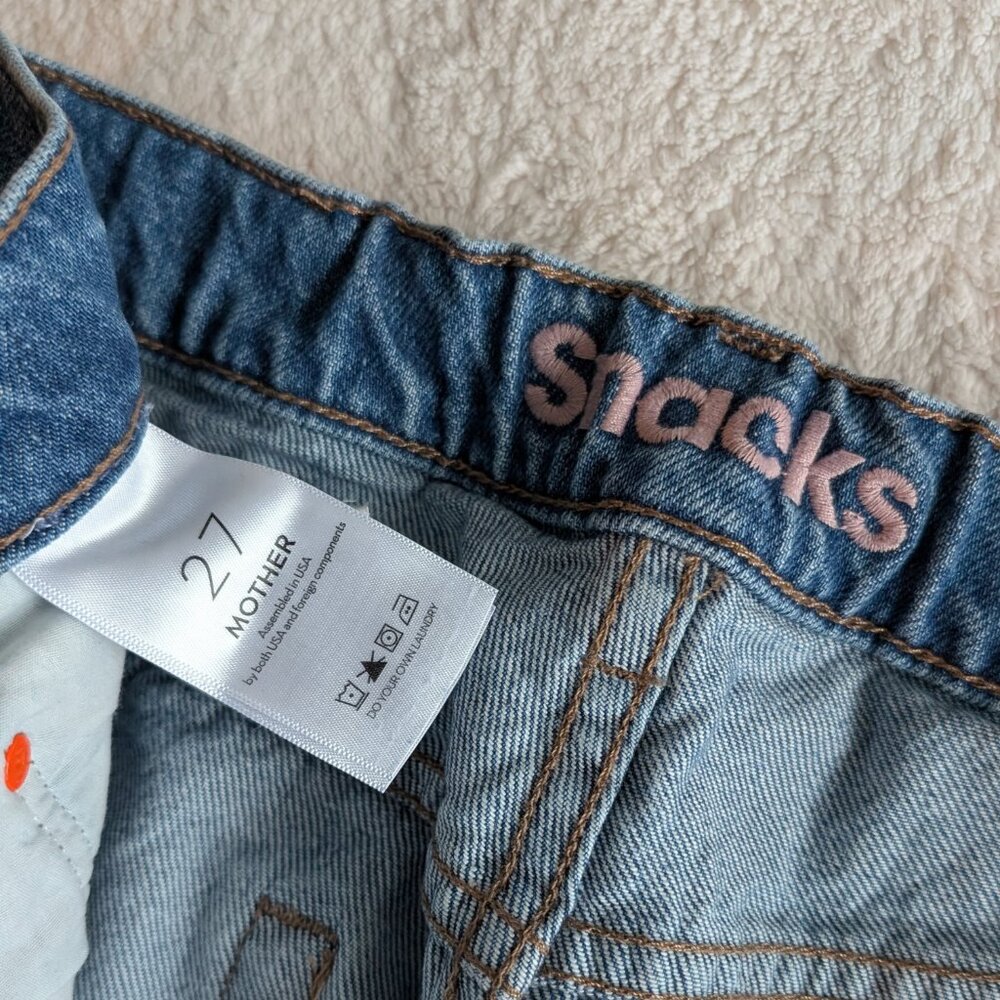 MOTHER Blue Wide-Leg Jeans - Picture 2 of 2